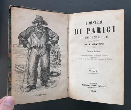 I misteri di Parigi. Tomo 2 (CON FRONTESPIZIO E LEGATURA DEL TOMO 3) - Eugéne Sue - copertina