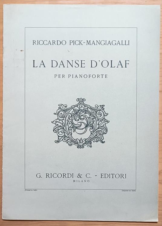 La Danse d'Olaf per pianoforte: Dai Deux Lunaires, Op. 33 - copertina