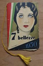 Calendarietto da barbiere 7 bellezze 1930