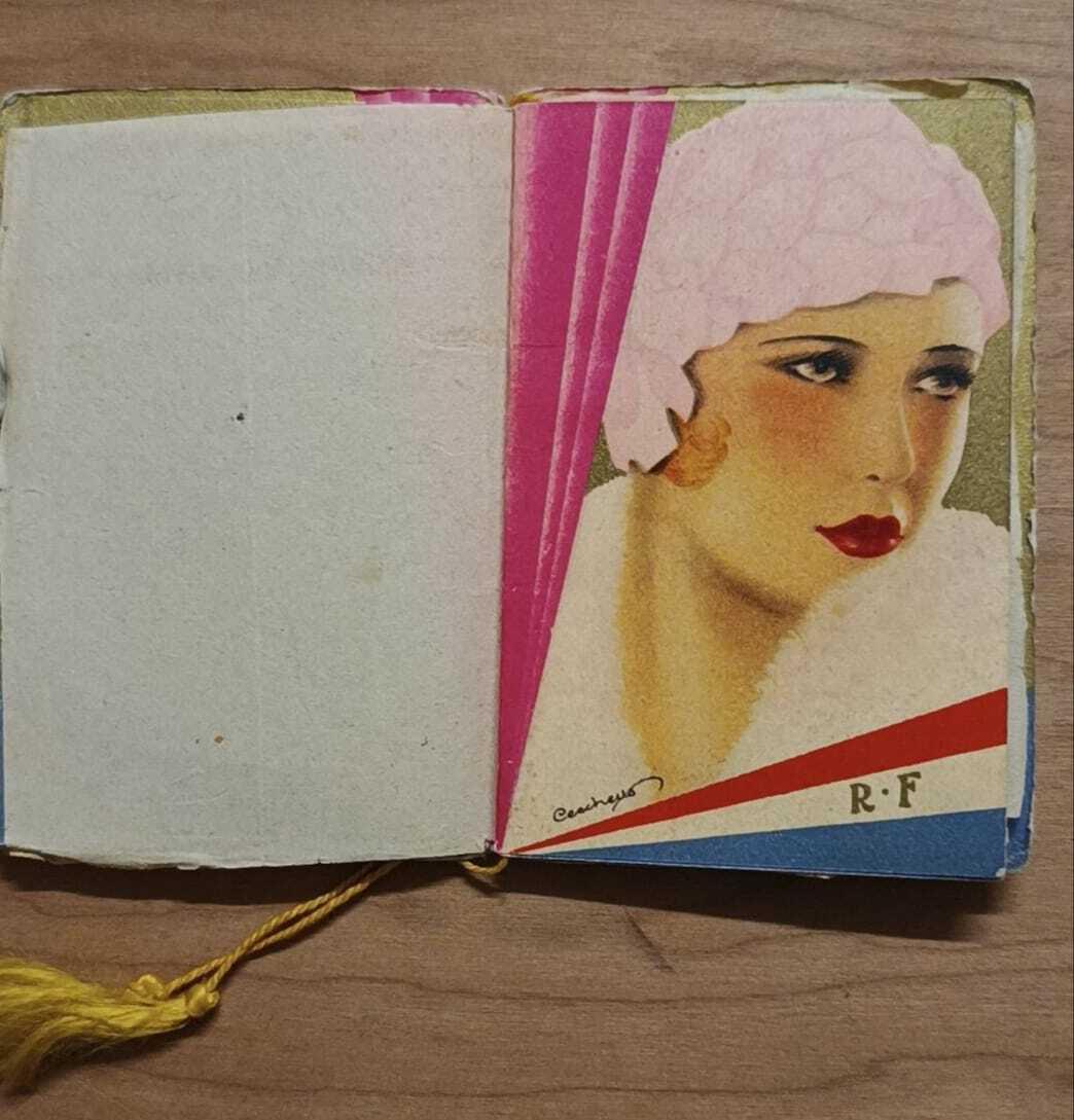 Calendarietto da barbiere 7 bellezze 1930