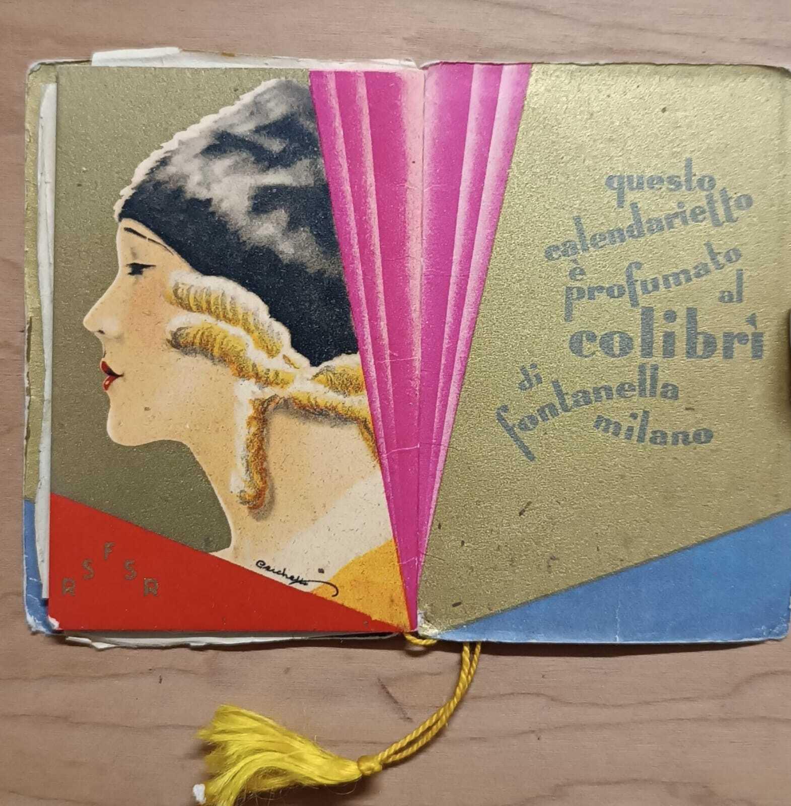 Calendarietto da barbiere 7 bellezze 1930