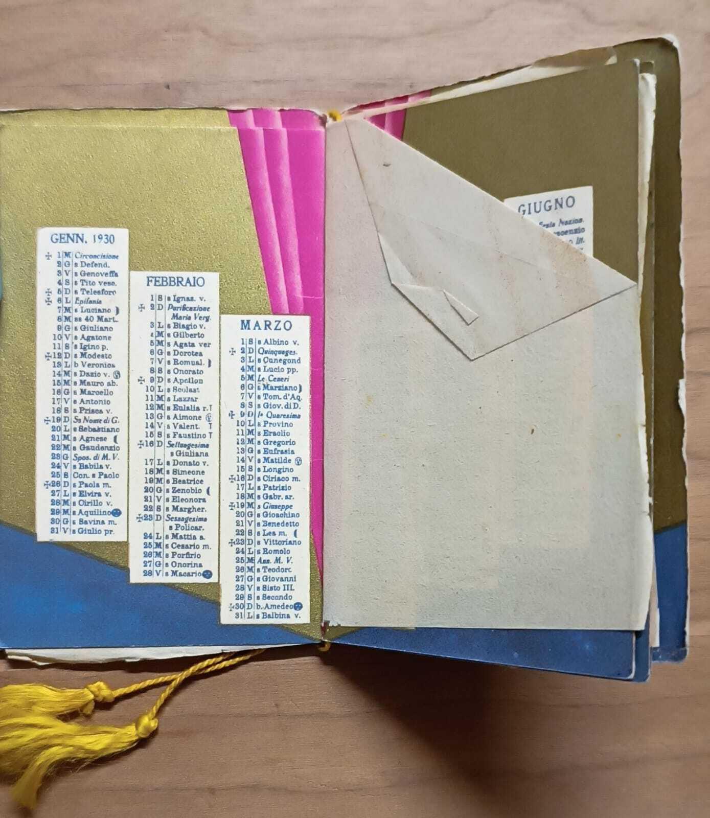 Calendarietto da barbiere 7 bellezze 1930