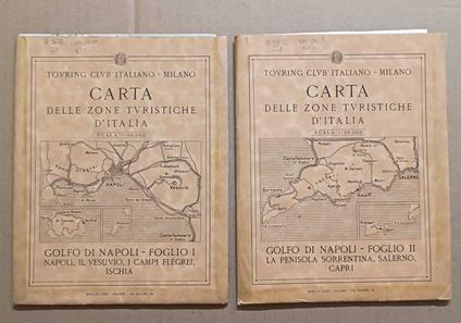 Carta delle zone turistiche d'Italia, scala 1:50.000: Golfo di Napoli Foglio I e foglio II (Napoli, il Vesuvio, i Campi Flegrei, Ischia - la Penisola Sorrentina, Salerno, Capri) - copertina
