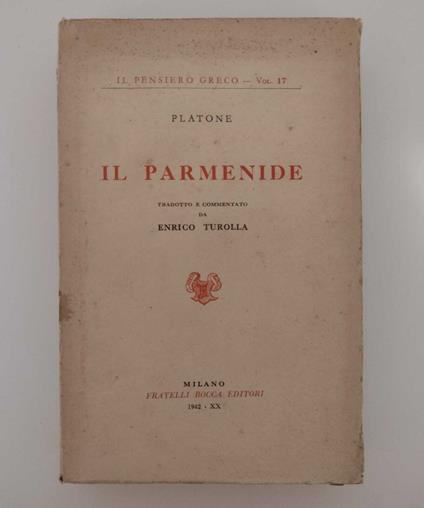 Il Parmenide - Platone - copertina