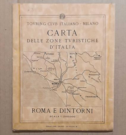 Carta delle zone turistiche d'Italia, scala 1:50.000: Roma e dintorni - copertina