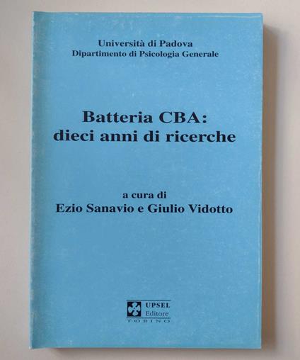 Batteria CBA: dieci anni di ricerche - copertina