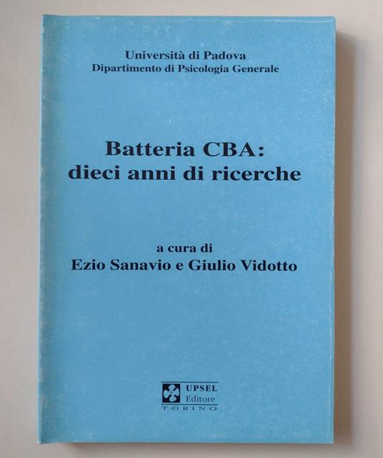 Batteria CBA: dieci anni di ricerche - copertina