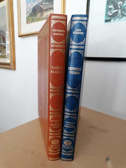 Lotto di 2 libri: Cristoforo Colombo, Carlo Magno - copertina