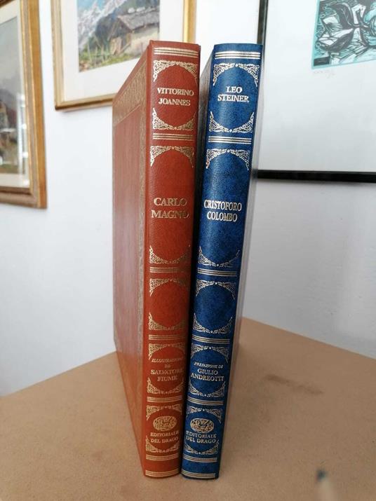 Lotto di 2 libri: Cristoforo Colombo, Carlo Magno - copertina