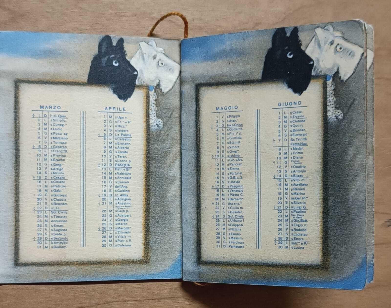 Calendarietto da barbiere 1936