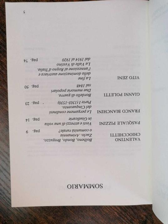 Passato presente: contributi alla storia della Val del Chiese e delle Giudicarie n. 10 1987 - copertina