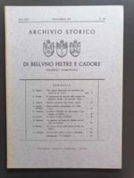 Archivio storico di Belluno Feltre e Cadore. Periodico trimestrale A. XXXV gennaio-marzo 1964 n. 166
