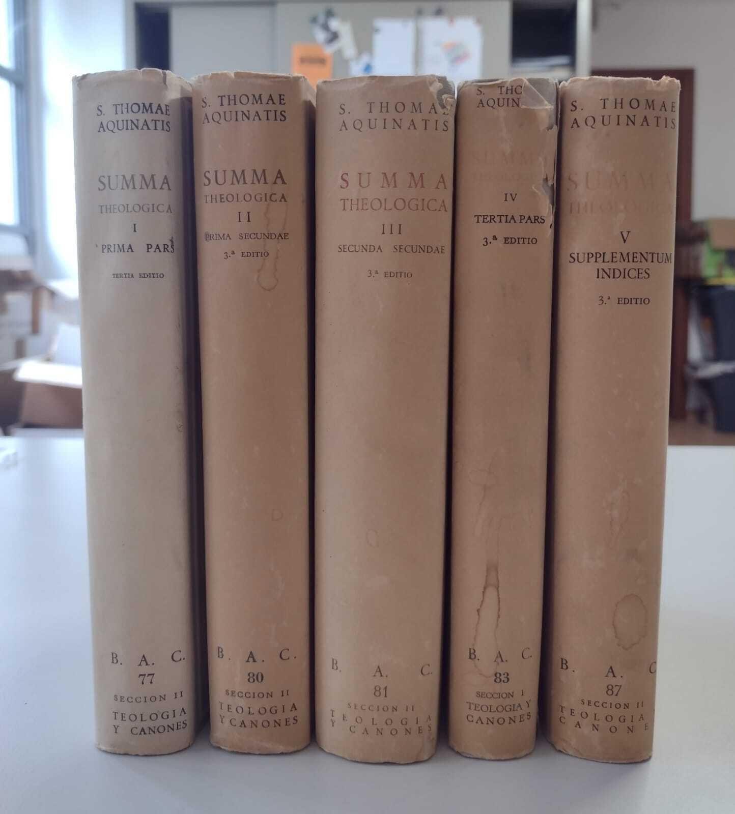 Summa Theologiae, Cura Fratrum eiusdem Ordinis: I. Prima Pars II. Prima Secundae III. Secunda Secundae IV. Tertia Pars V. Supplementum. Indices [5 VOLUMI]
