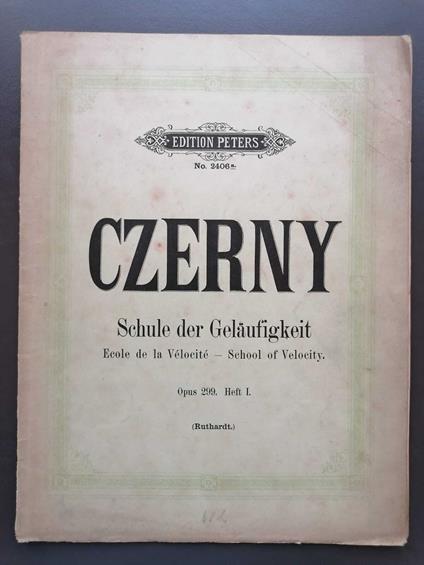 Schule der Geläufigkeit, Op. 299. Heft I. (Neu revidiert Ausgabe von Adolf Ruthardt) - copertina