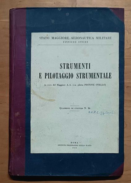 Strumenti e pilotaggio strumentale (Stato Maggiore aeronautica militare, Ufficio studi) - copertina