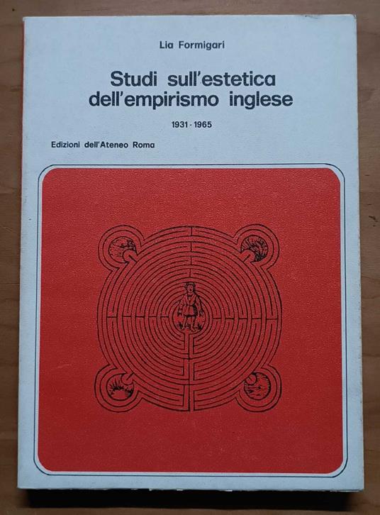 Studi sull'estetica dell'empirismo inglese, 1931-1965 - Lia Formigari - copertina