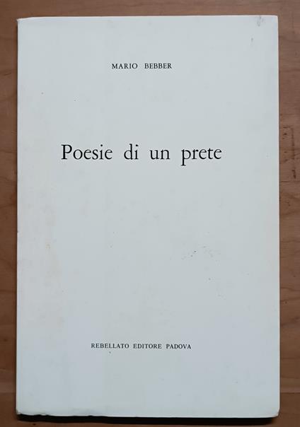 Poesie di un prete - Mario Bebber - copertina