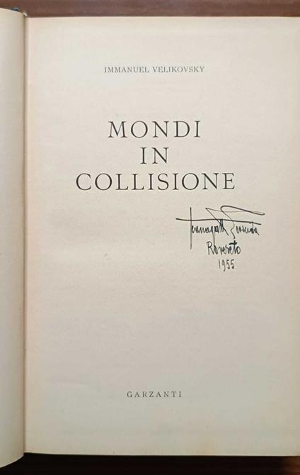 Mondi in collisione - Immanuel Velikovsky - copertina