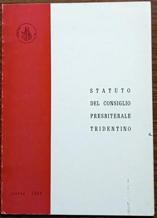 Statuto del consiglio presbiteriale tridentino - copertina