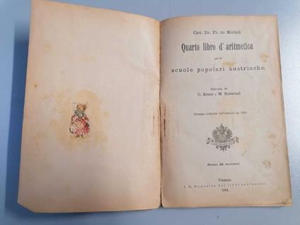 Quarto libro d'aritmetica per le scuole popolari austriache - copertina