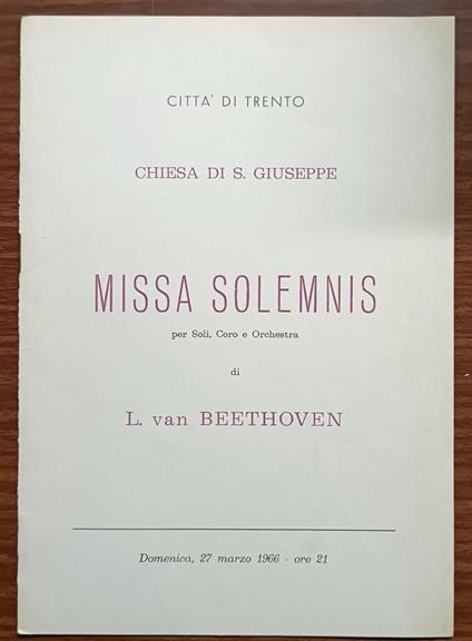 Missa Solemnis - copertina