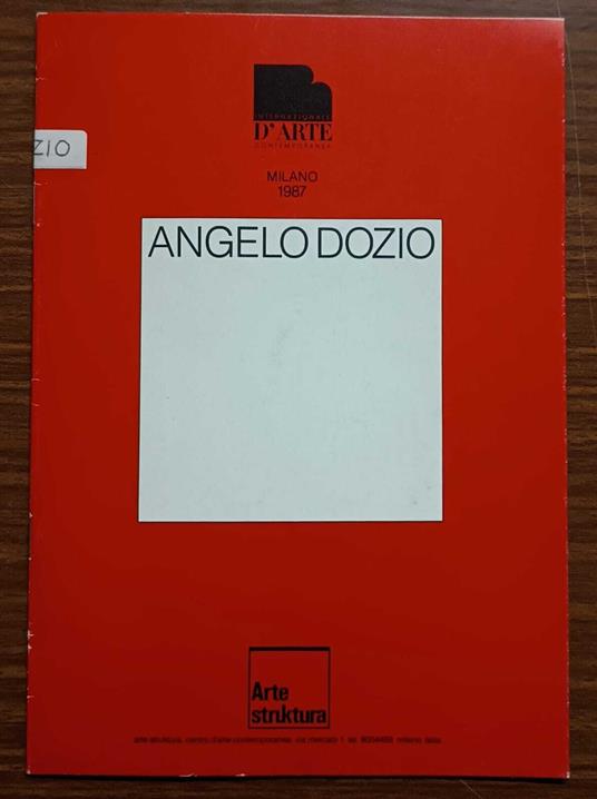 Angelo Dozio: Milano 1987 - copertina