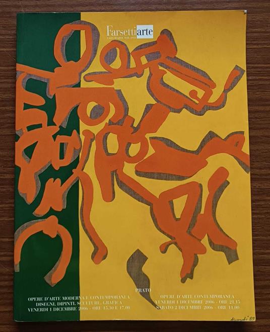 Catalogo d'Asta di opere d'arte contemporanea provenienti da raccolte private. Asta n. 138 I - copertina