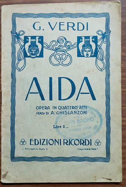 Aida. Opera in quattro atti - copertina