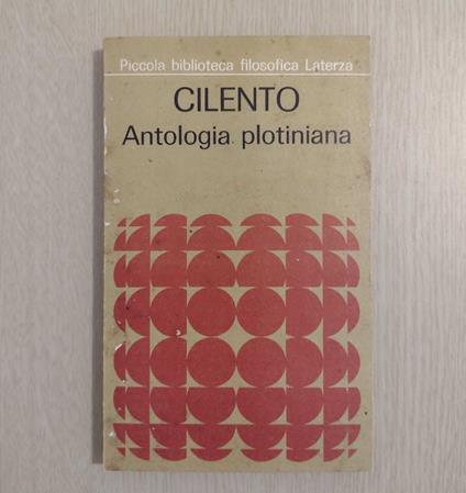 Antologia plotiniana - Vincenzo Cilento - copertina