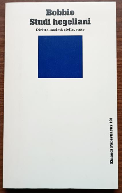 Studi hegeliani - Norberto Bobbio - copertina