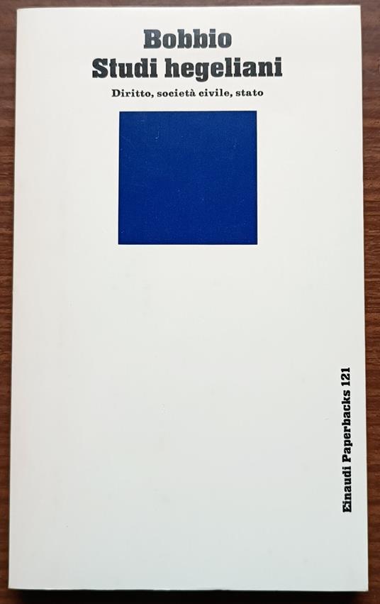 Studi hegeliani - Norberto Bobbio - copertina