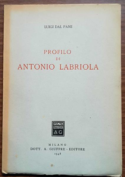 Profilo di Antonio Labriola - copertina