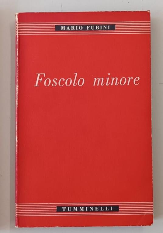 Foscolo minore - copertina