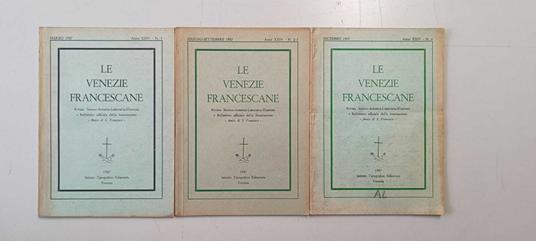 Le Venezie francescace 1957 - copertina