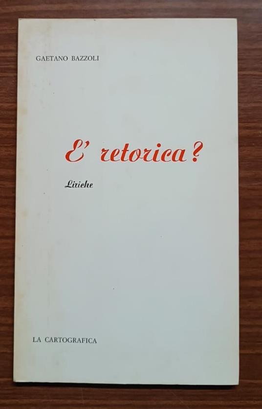 È retorica? Liriche - copertina