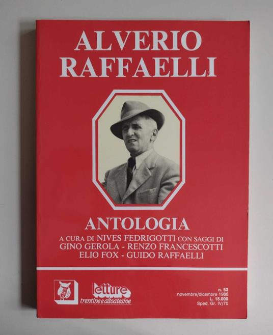 Alverio Raffaelli: Antologia - copertina