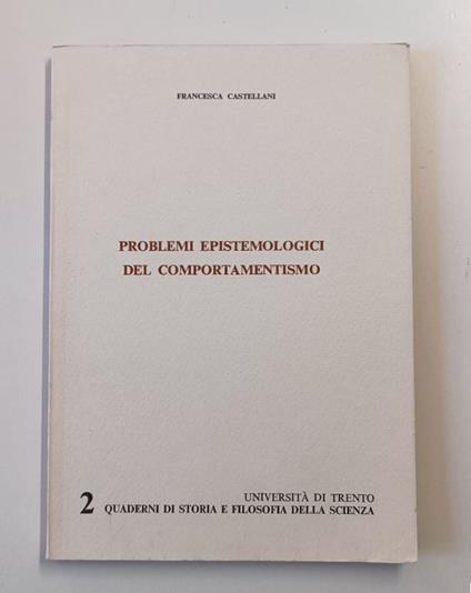 Problemi epistemologici del comportamentismo - copertina
