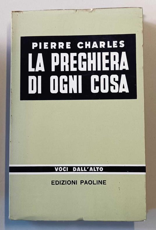 La preghiera di ogni cosa - copertina