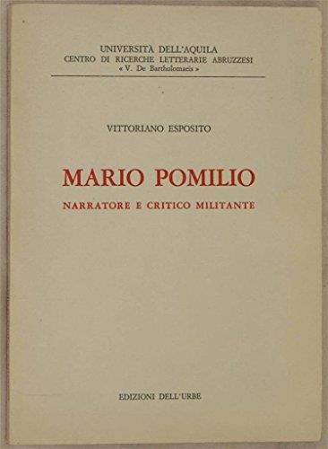 mario pompilio narratore e critico militante - Vittoriano Esposito - copertina