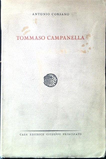 Tommaso Campanella - Antonio Corsano - copertina