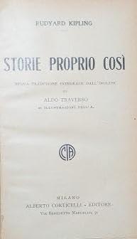 Storia proprio così - Rudyard Kipling - copertina