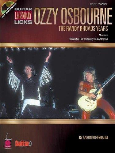 Ozzy Osbourne: The Randy Rhoads Years (Guitar Legendary Licks) by Aaron Rosenbaum (1-Nov-2002) Paperback - copertina