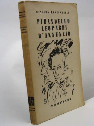 Pirandello Leopardi d'Annunzio - Massimo Bontempelli - copertina