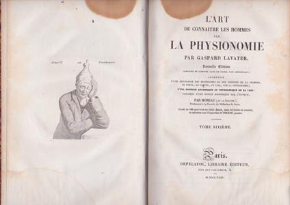 Lavater L’ART DE CONNAITRE LES HOMMES PAR LA PHYSIONOMIE 1835 - copertina
