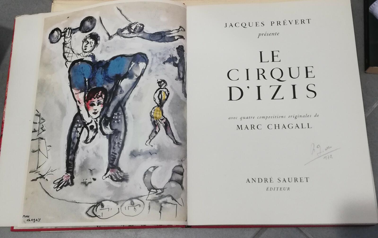 Le Cirque D'Izis Livre Edition Originale Sauret 1965 Izis Prevert Chagall