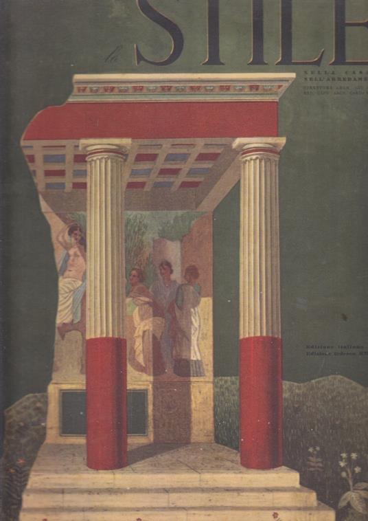 STILE nella casa e design arredamento rivista n.16 milano 1942 GIO PONTI giò - copertina