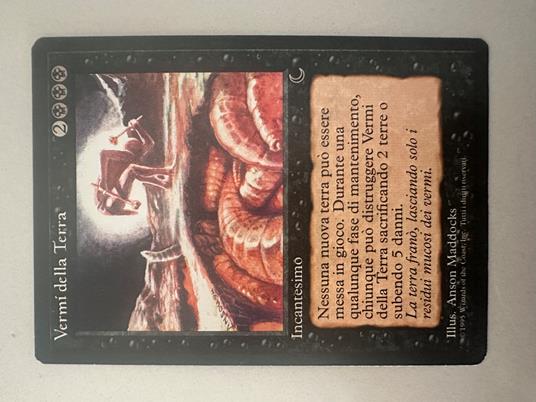 carta MAGIC VERMI DELLA TERRA INCANTESIMO 1995 italiana ottimo - copertina