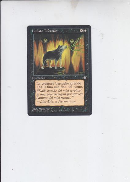 Carta magic the gathering ULULATO INFERNALE istantaneo 1996 - copertina