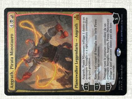 Carta Magic The Gathering ANGRATH, PIRATA MINOTAURO 2018 Nm 201/196 - copertina