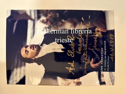 foto AUTOGRAFO teatro tenore GIUSEPPE SABBATINI linda di Chamounix Trieste 1989 - copertina